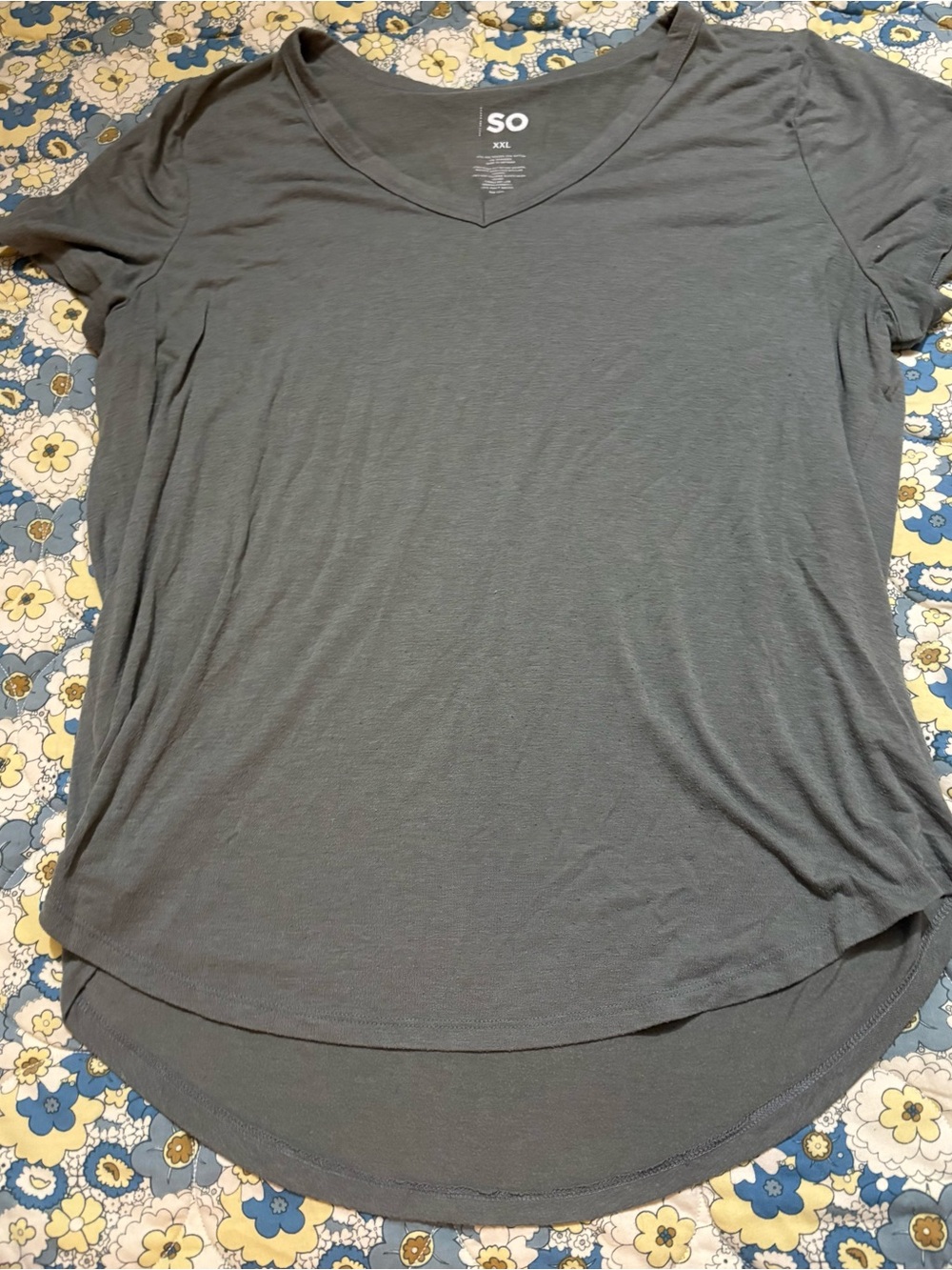 SO Women's size xxl dark green gray short sleeve top